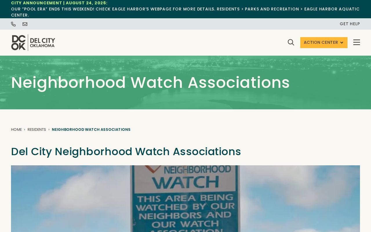 Del City neighbors neighborhood watch associations contact page