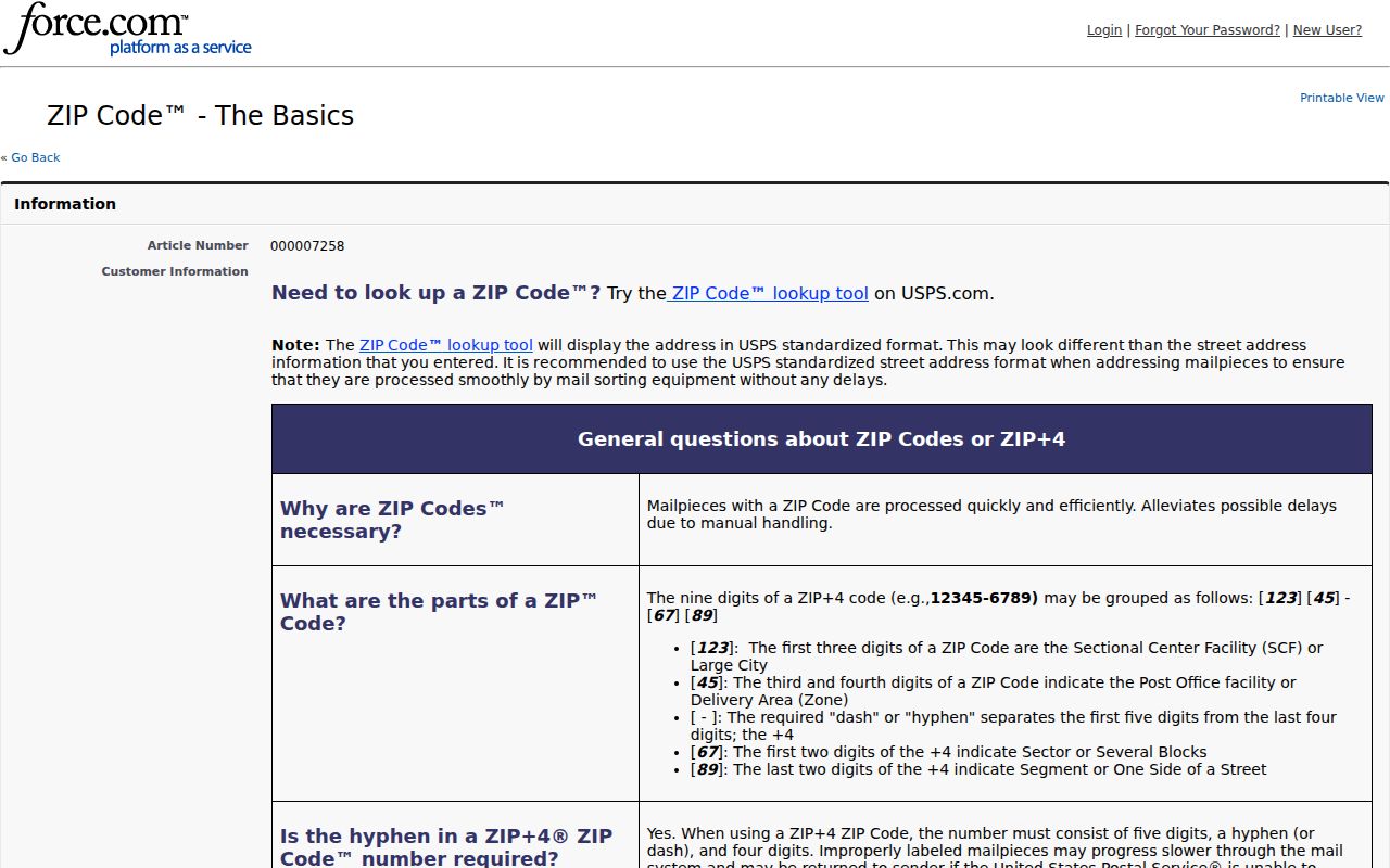 Del City ZIP code directory reference for USPS mailing boundaries